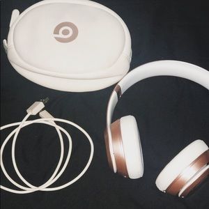 Rose gold Beats solo wireless headphones